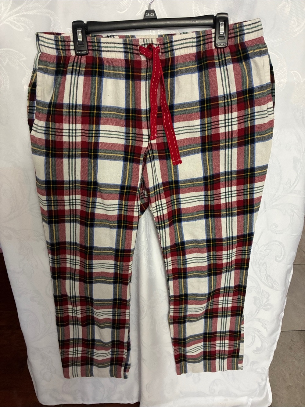 Old Navy Red Plaid Drawstring Joggers